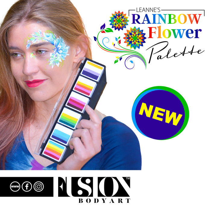 Fusion Body Art  | Face Painting Palette - Leanne's Rainbow Flower