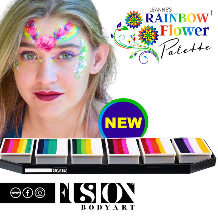 Fusion Body Art  | Face Painting Palette - Leanne's Rainbow Flower