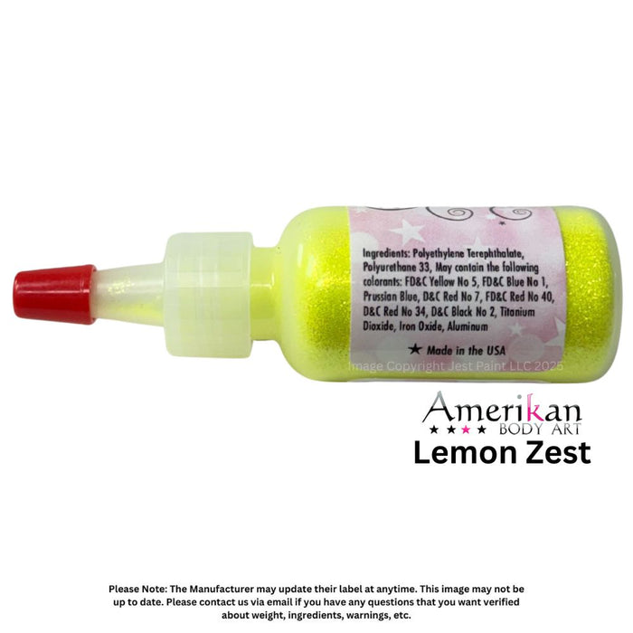 Amerikan Body Art | Face Paint Glitter Poof - Holographic Lemon Zest (1/2oz) #5