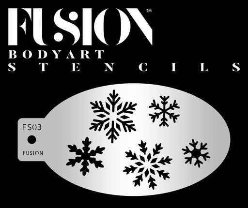 Fusion Body Art | Face Painting Stencil - Let It Snow - Snowflakes FS03