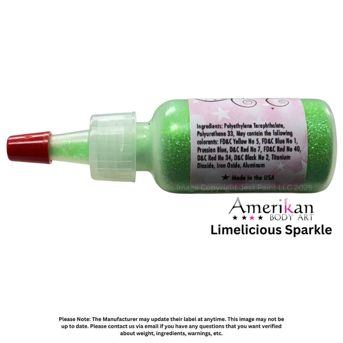 Amerikan Body Art | Face Paint Glitter Poof - Holographic Limelicious Sparkle (1/2oz) #9
