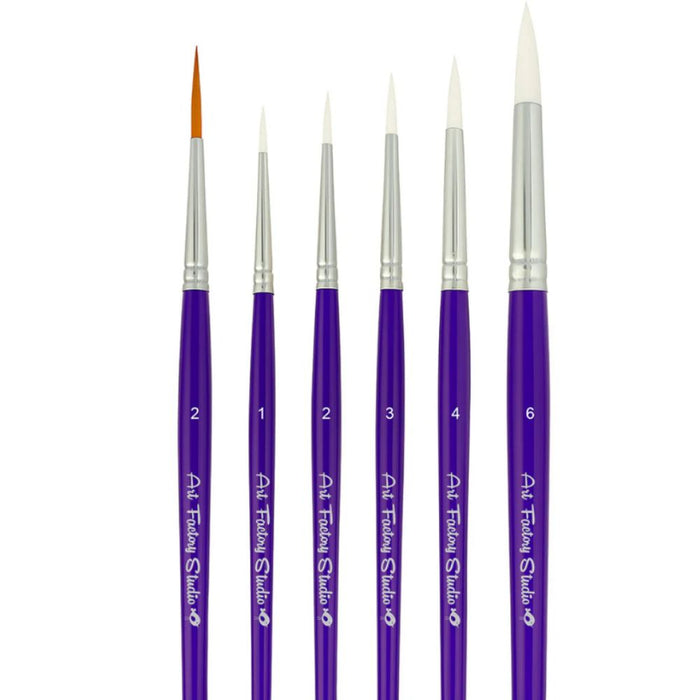 Art Factory Studio | Face Painting Brush Set - Lines and Swirls Set of 6