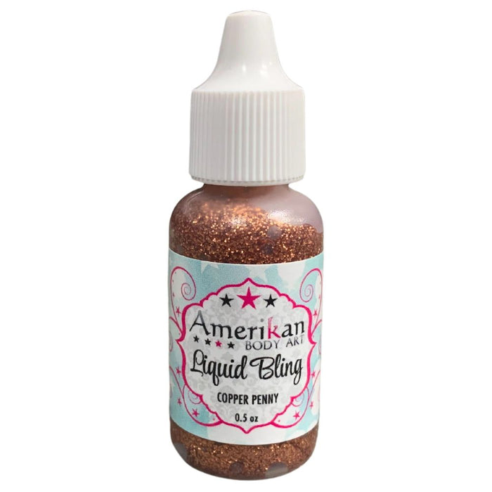 Amerikan Body Art | Liquid Bling Face Painting Glitter Gel - Copper Penny 1/2oz   #6