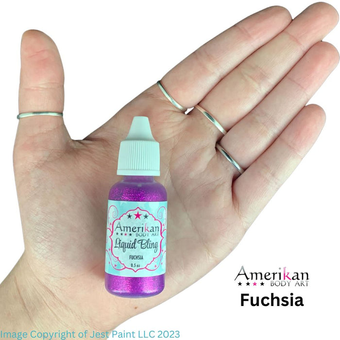 Amerikan Body Art | Liquid Bling Face Painting Glitter Gel - Fuchsia  1/2oz   #9