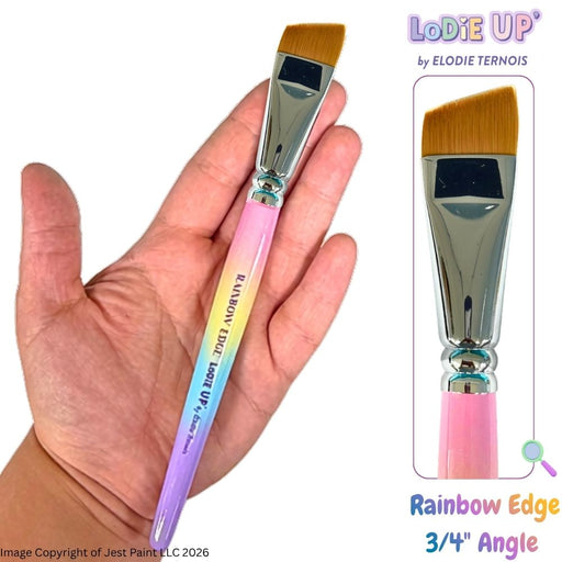 Lodie Up | Face Painting Brush by Elodie Ternois - Rainbow Edge Angle 3/4"