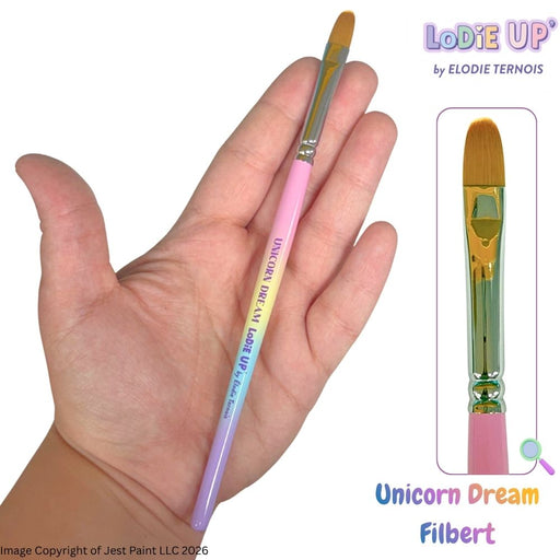 Lodie Up | Face Painting Brush by Elodie Ternois - Unicorn Dream Filbert 3/8"