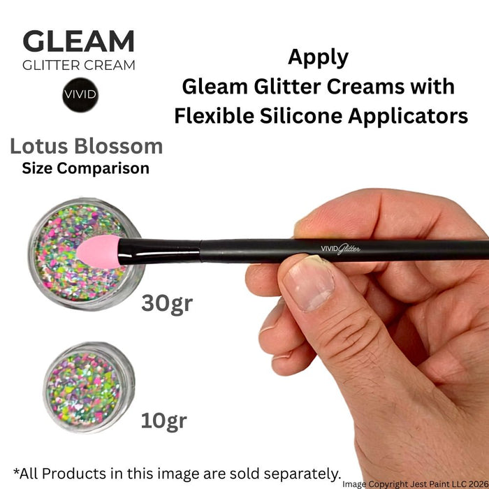 VIVID Glitter |  GLEAM Glitter Cream | Small LOTUS BLOSSOM (10gr)