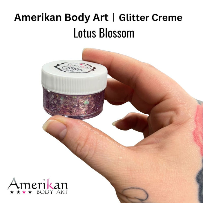 Amerikan Body Art | CHUNKY Glitter Cremes - New Formula - LOTUS BLOSSOM - .5oz