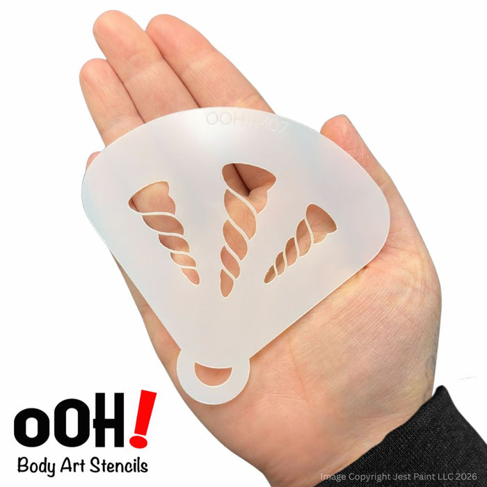 Ooh! Face Painting Stencil | Unicorn Horns (M07)