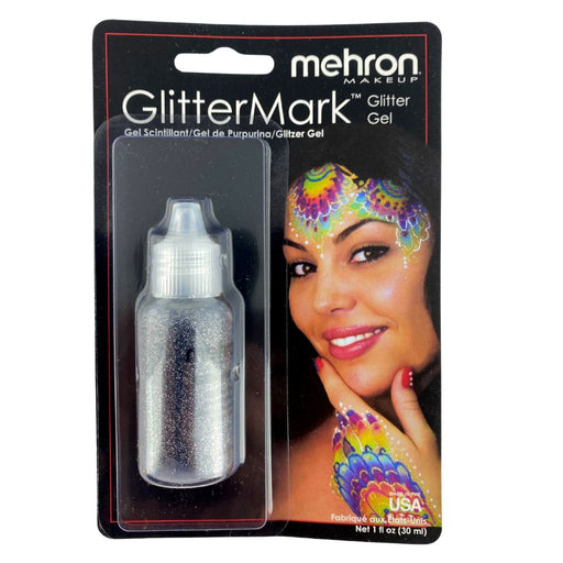 Face Painting Glitter Gel- Mehron GlitterMark - Black  w/ Dropper Tip   #20