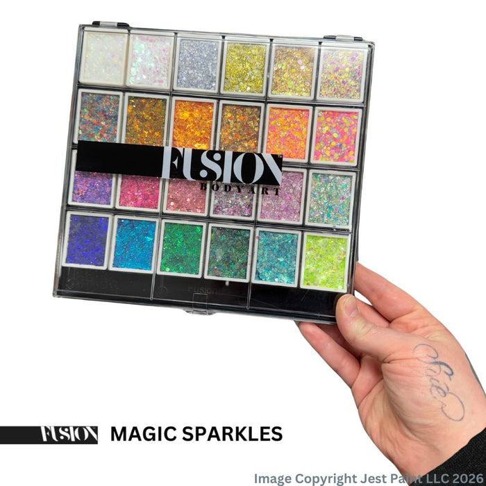 Fusion Body Art |  24 Colour Shifting Glitter Cream Palette (not all colors shift) - MAGIC SPARKLES
