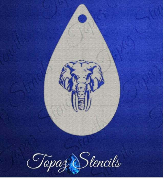 Topaz Stencils | Face Painting Stencil -  Majestic Elephant (01010)