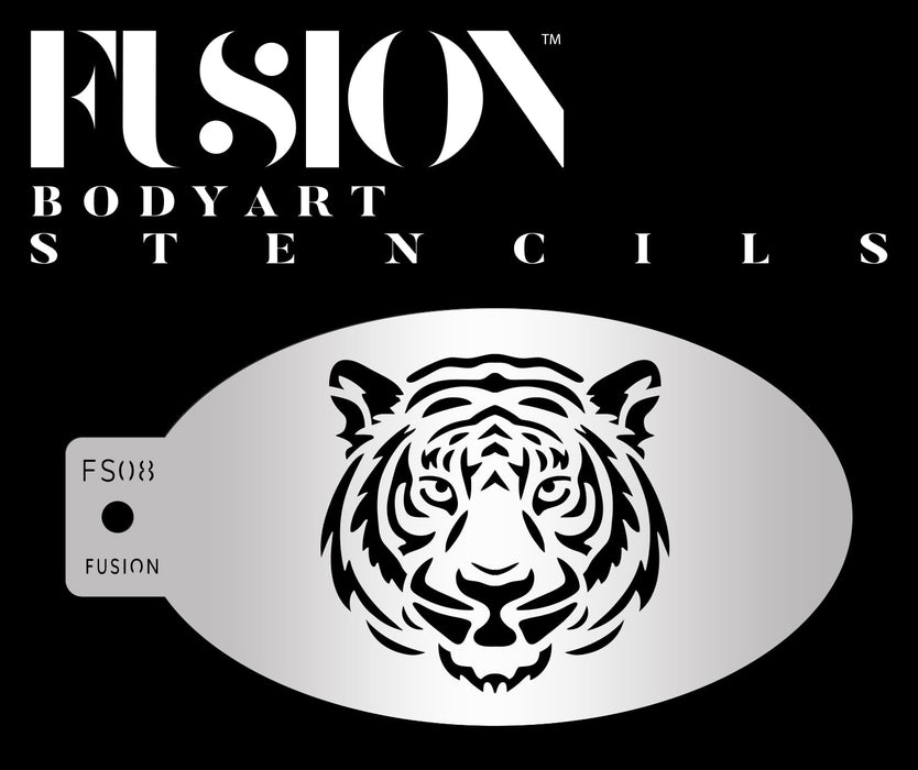 Fusion Body Art | Face Painting Stencil - Majestic Tiger FS08