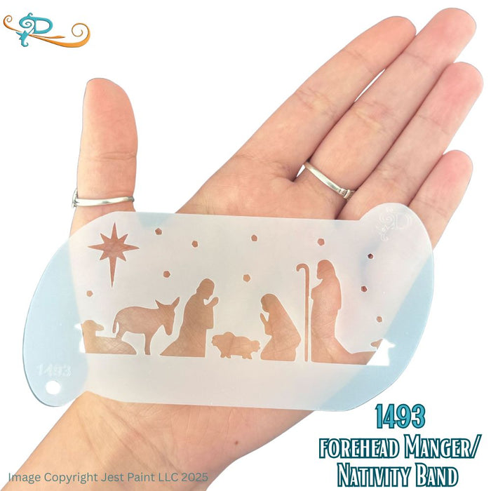 Diva Stencils | Face Painting Stencil | Forehead Manger / Nativity Band (1493)