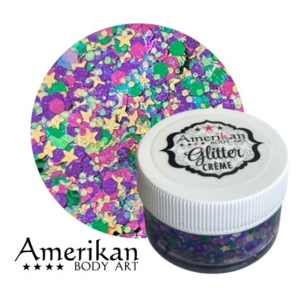 Amerikan Body Art | CHUNKY Glitter Cremes - New Formula - Mardi Gras - .5oz