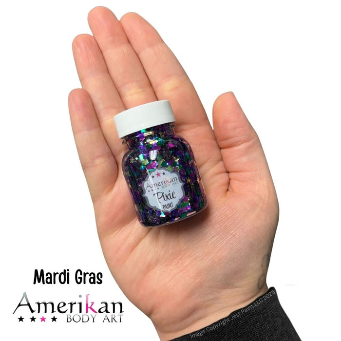 Pixie Paint Face Paint Glitter Gel - Mardi Gras - Small 1oz