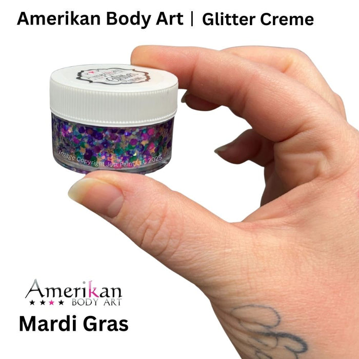 Amerikan Body Art | CHUNKY Glitter Cremes - New Formula - Mardi Gras - .5oz