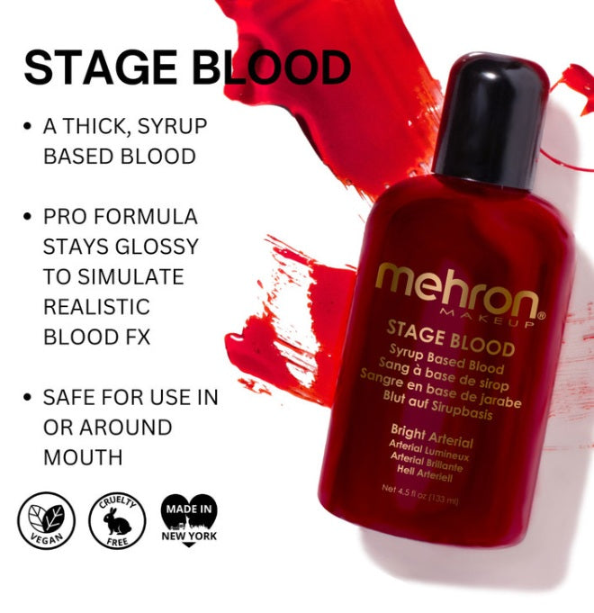Mehron | Stage Blood - Bright Arterial - 4.5oz