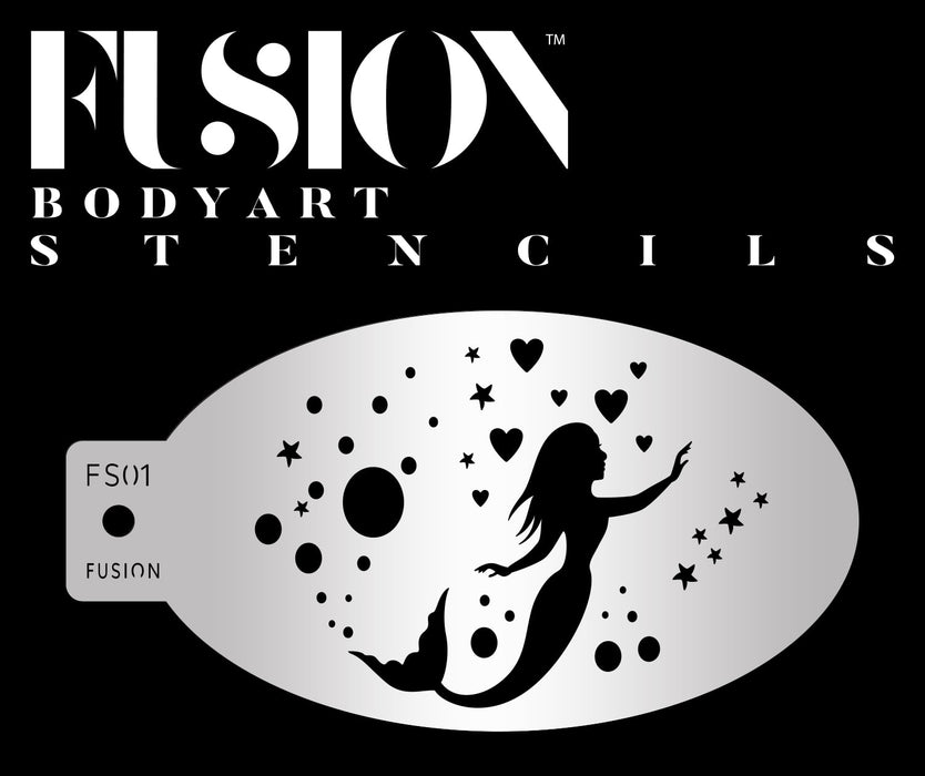 Fusion Body Art | Face Painting Stencil - Mermaid Story FS01