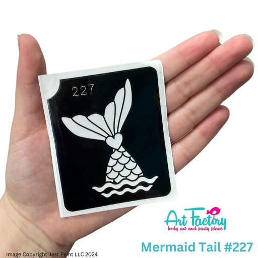 Art Factory | Glitter Tattoo Stencil - (227) Mermaid Tail - 5 Pack - #19