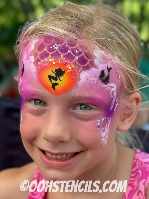 Ooh! Face Painting Stencil | Mermaid Wrap (W32)