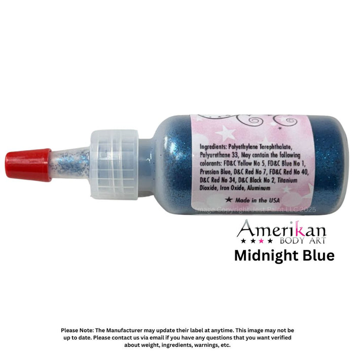 Amerikan Body Art | Face Paint Glitter Poof - Opaque Midnight Blue (1/2oz) #14