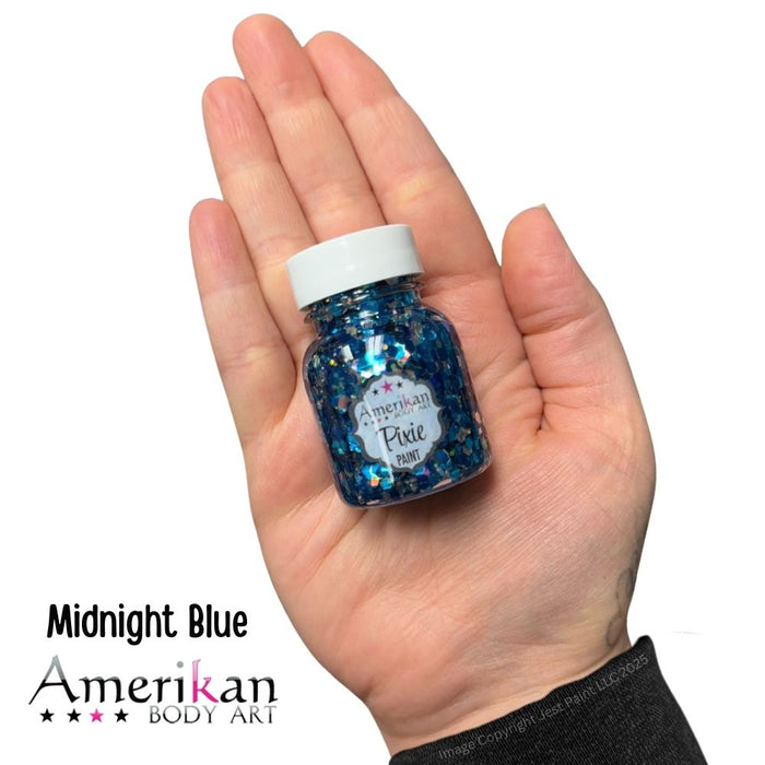 Pixie Paint Face Paint Glitter Gel - Midnight Blue - Small 1oz