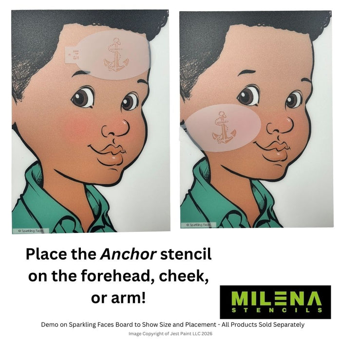 MILENA STENCILS | Face Painting Stencil -  (Anchor)  P5