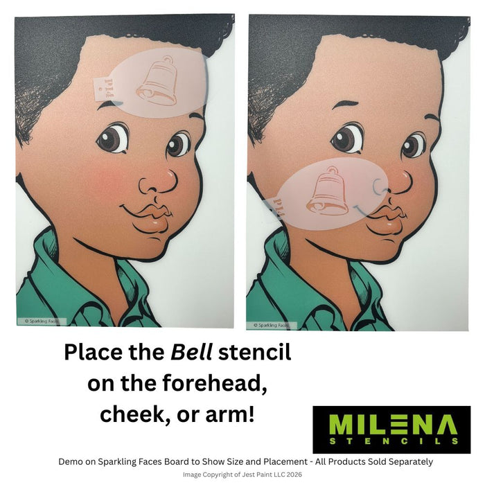 MILENA STENCILS | Face Painting Stencil -  (Bell)  P14