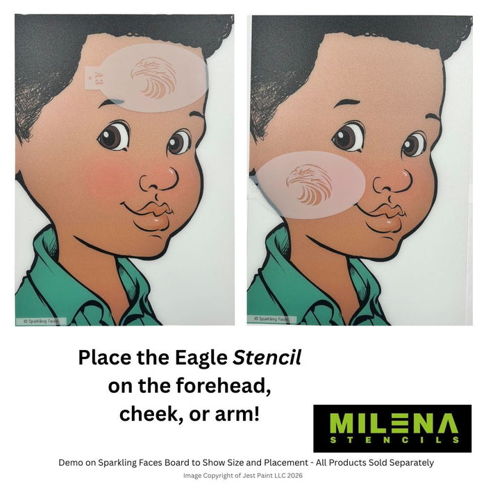 MILENA STENCILS | Face Painting Stencil -  (Eagle)  A3