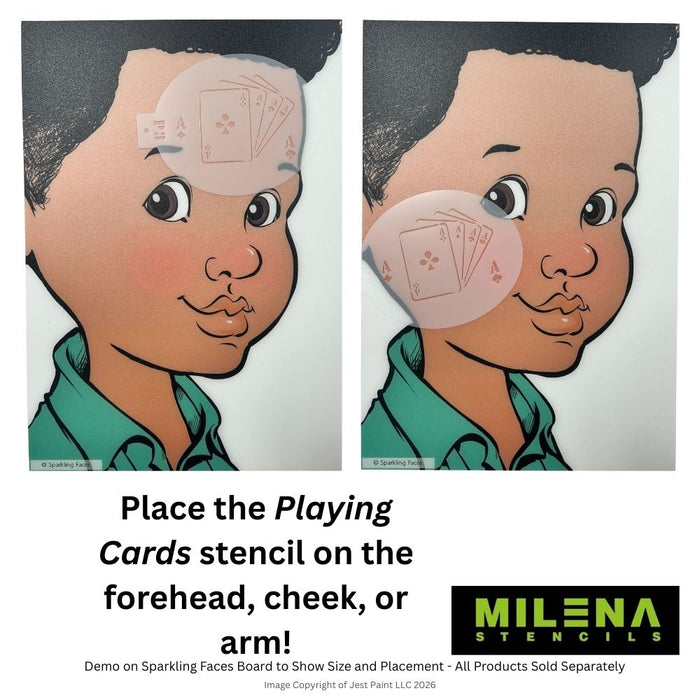 MILENA STENCILS | Face Painting Stencil -  (Playing Cards)  P3