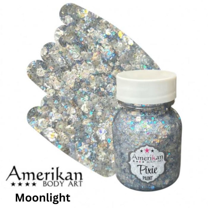 Pixie Paint Face Paint Glitter Gel - Moonlight -  Small 1oz