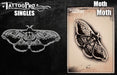 Tattoo Pro  | Body Painting Stencil SINGLES - Moth - S105