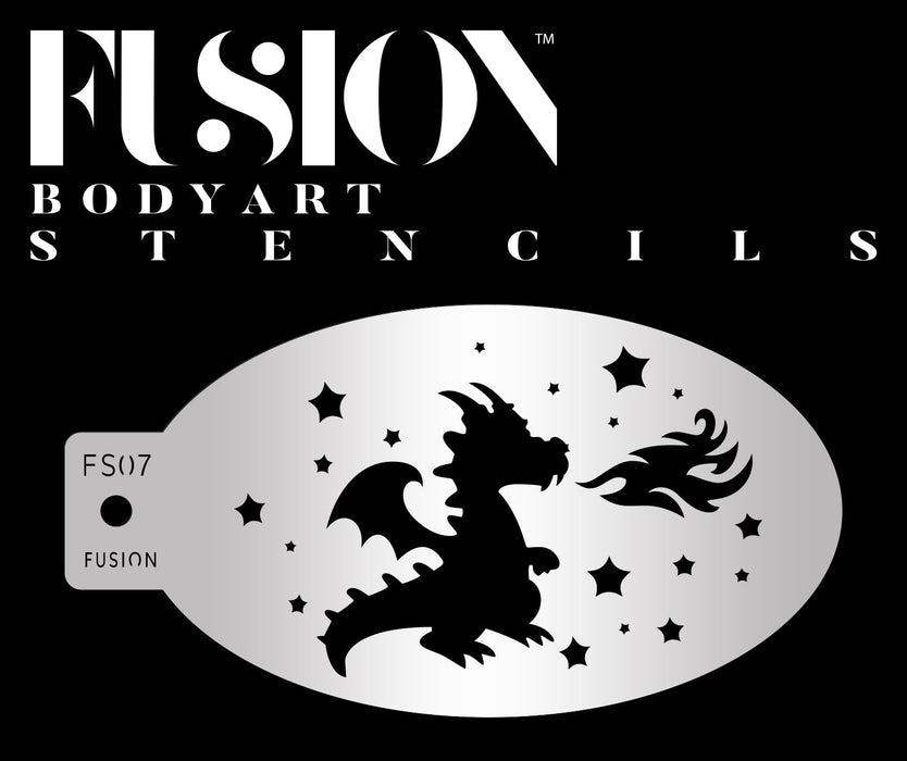 Fusion Body Art | Face Painting Stencil - Mystic Dragon FS07