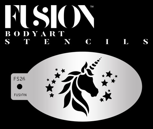 Fusion Body Art | Face Painting Stencil - Mystical Unicorn FS26