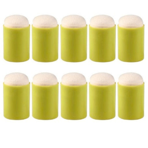 Finger Dauber Face Painting Sponge  - 10 Units - LIME GREEN