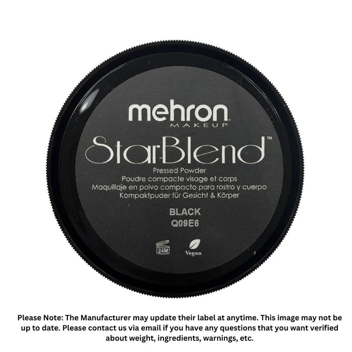 StarBlend Powder Face Paint By Mehron - Black 31gr