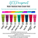 GTX Paint | Silicone Based Water Resistant CREAM KIT - Neon Colors (9 x 25ml Easy Squeezy Tubes) (SFX Non-Cosmetic)