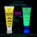 GTX Face Paint | Silicone Based Water Resistant Cream - Neon Moon Yellow 25ml Easy Squeezy Tube (SFX - Non Cosmetic)