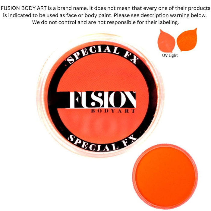 Fusion Body Art & FX - UV Neon Orange 32gr  (SFX - Non Cosmetic)