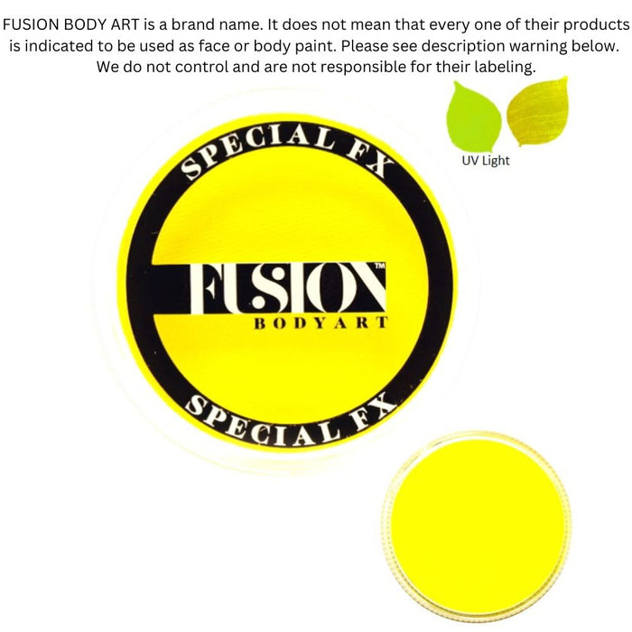 Fusion Body Art & FX - UV Neon Yellow 32gr  (SFX - Non Cosmetic)