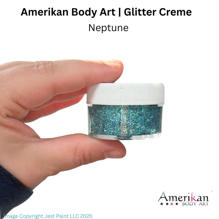 Amerikan Body Art | Fine Glitter Creme - New Formula - (Teal Mix) NEPTUNE -15gr