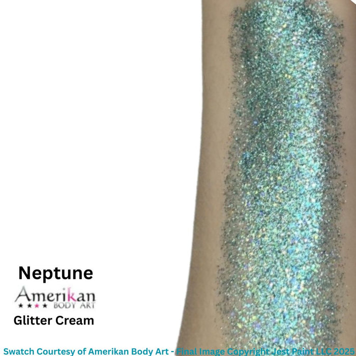 Amerikan Body Art | Fine Glitter Creme - New Formula - (Teal Mix) NEPTUNE -15gr