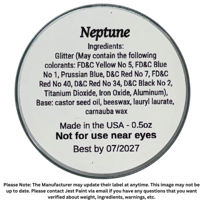 Amerikan Body Art | Fine Glitter Creme - New Formula - (Teal Mix) NEPTUNE -15gr