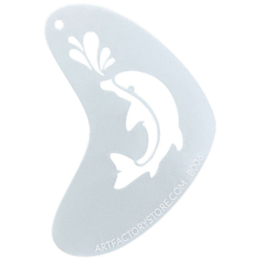 Art Factory | Boomerang Face Painting Stencil - Dolphin (B006)