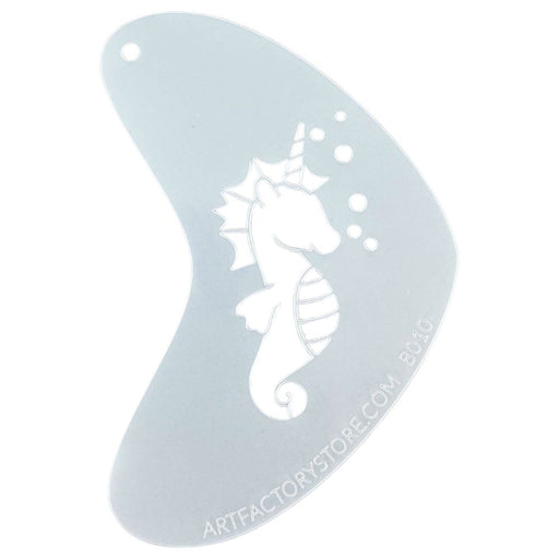 Art Factory - Boomerang Face Painting Stencil - Seahorse Unicorn (B010)
