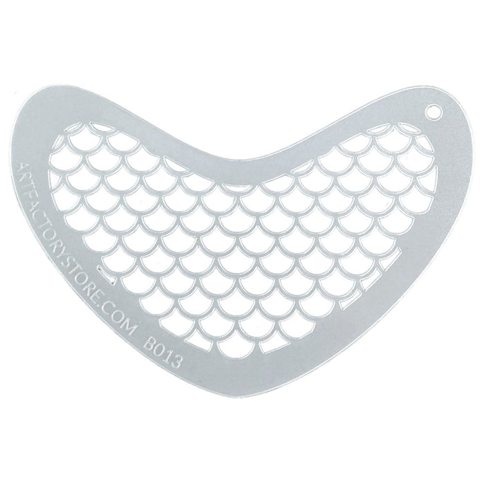 Art Factory | Boomerang Face Painting Stencil - Mermaid Scales (B013)