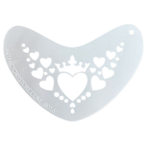 Art Factory - Boomerang Face Painting Stencil - Heart Crown (B016)