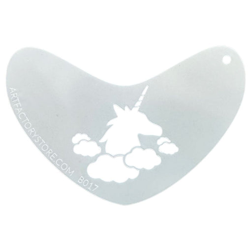 Art Factory - Boomerang Face Painting Stencil - Unicorn in the Clouds (B017)