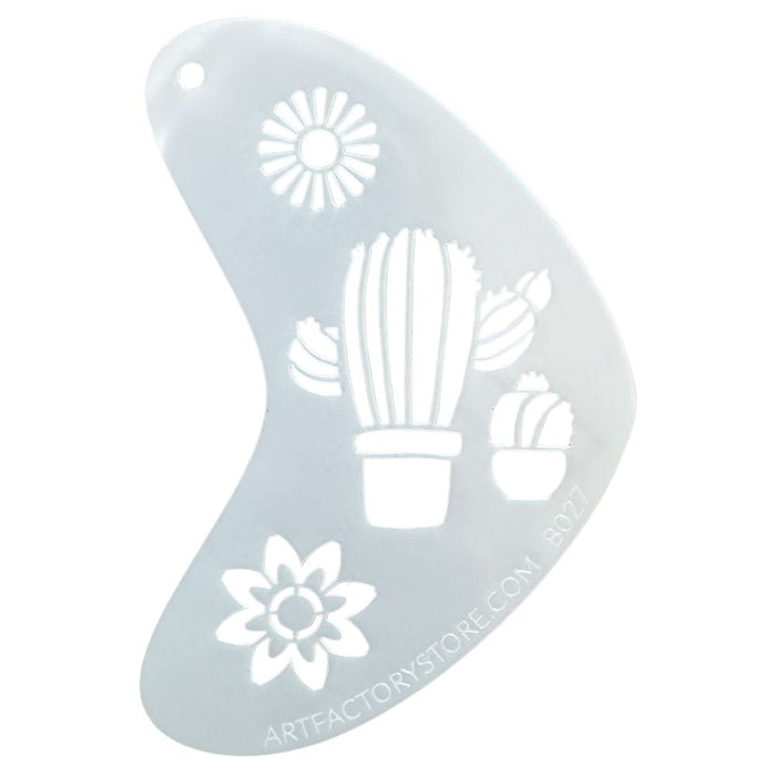 Art Factory - Boomerang Face Painting Stencil - Cactus (B027)